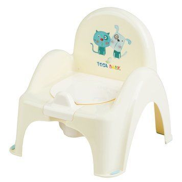 Дитячий горщик-стілець TEGA BABY "Кіт і Пес" Жовтий фото 1