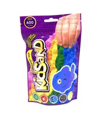 Кинетический песок Danko Toys KidSand в пакете 600 г голубой KS-03-02 фото 1