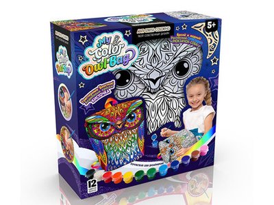 Набір для розфарбовування рюкзака Danko Toys My Color Owl-Bag COWL-01-01U фото 1