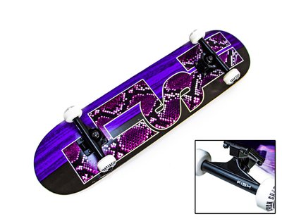 Професійний скейтборд (Скейт) з канадського клена Fish Skateboard "Snake Skin" фото 1