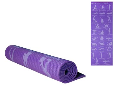 Каремат для йоги фітнесу туризму 173х61см 6мм MS1845 ПВХ Фіолетовий фото 1