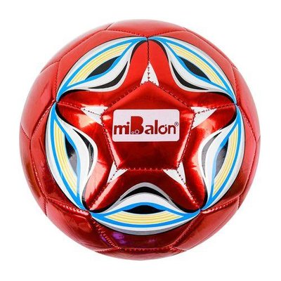 Футбольний м'яч №5 MiBalon Star PVC діаметр 21 см червоний C44424 фото 1