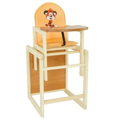 Детский стульчик для кормления - трансформер Мася Тигр оранжевый фото 1