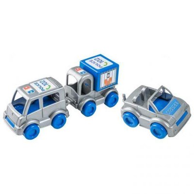 Ігровий набір машинок Kid cars Поліція 9 см синій 39548 фото 1