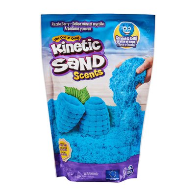 Кінетичний пісок для дитячої творчості з ароматом Kinetic Sand Блакитна малина 227 г фото 1