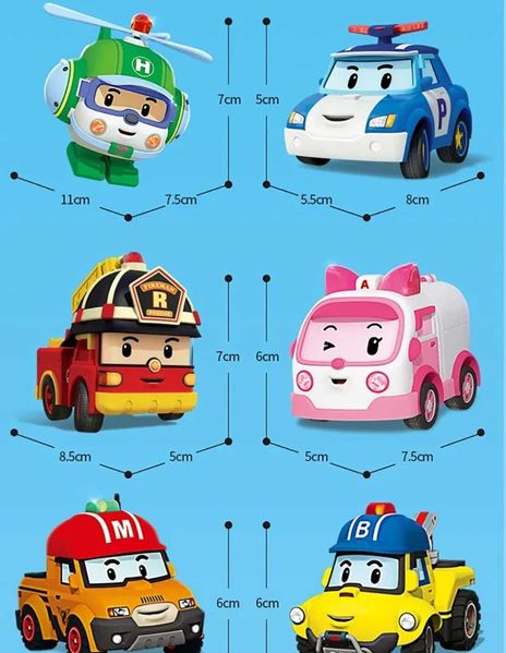 Набор робокаров Robocar POLI Спасатели делюкс серии GoGo 6 шт фото 2