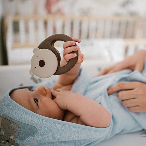 Погремушка 3м+ Babyono Мишка коричневая фото 3