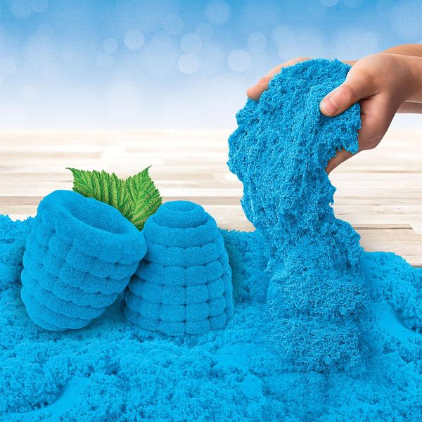 Кинетический песок для детского творчества с ароматом Kinetic Sand Голубая малина 227 г фото 4