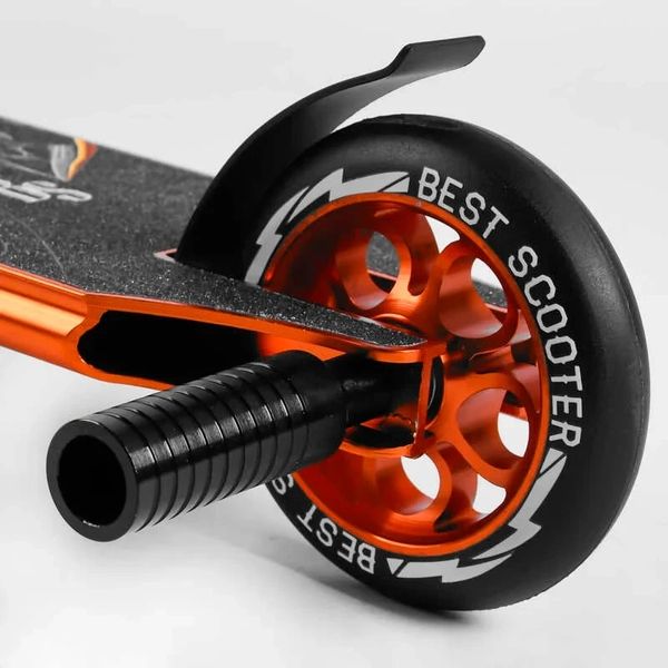 Трюковый самокат Best Scooter Spider HIC-система, пеги, анод, колёса 110 мм оранжевый 53880 фото 5