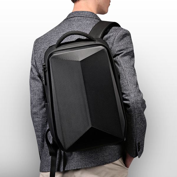 Функціональний міський рюкзак для ноутбука 17" на 2 відділення Fenruien Spine Black Honeycomb 5132 фото 3