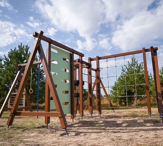 Уличный спортивный комплекс Kidigo Паучок 740х580х260см фото 9