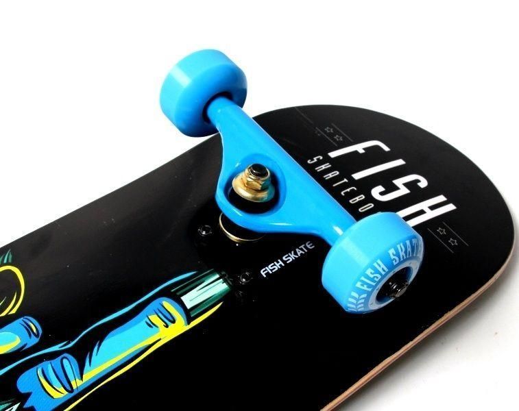 Скейтборд для подростков Fish Skateboard Finger для первых трюков 79&times;20 см канадский клен ABEC-9 до 90 кг фото 3