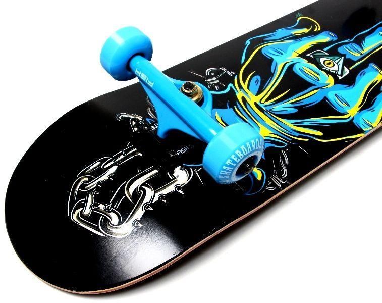 Скейтборд для подростков Fish Skateboard Finger для первых трюков 79&times;20 см канадский клен ABEC-9 до 90 кг фото 4