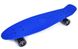 Пенниборд с увеличенной декой и матовыми колесами Nickel 27" Синий цвет фото 1