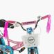 Велосипед дитячий двоколісний 18" CORSO Maxis прикраси кошик доп колеса рожевий з блакитним CL-18758 фото 5