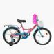 Велосипед дитячий двоколісний 18" CORSO Maxis прикраси кошик доп колеса рожевий з блакитним CL-18758 фото 2