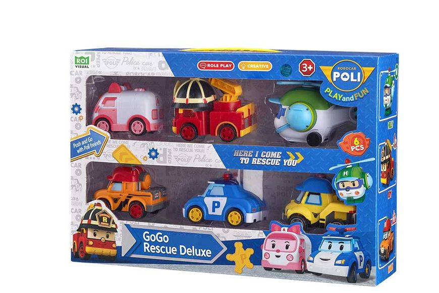 Набір робокарів Robocar POLI Рятівники делюкс серії GoGo 6 шт фото 1