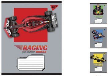Учебные тетради в косую линейку на 12 листов YES Racing championship 25шт. 765777 фото 1