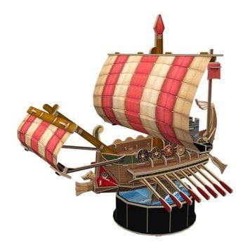 3D пазл об'ємний Cubic Fun Римський бойовий корабель 85 елементів T4032h фото 1