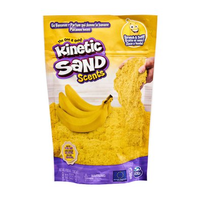 Кинетический песок для детского творчества с ароматом Kinetic Sand Банановый десерт 227 г фото 1