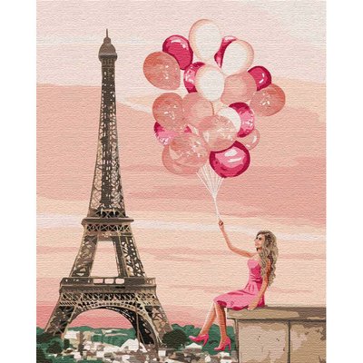 Картина за номерами Ідейка "Лілові фарби Парижа" 40х50 см KHO4761 фото 1