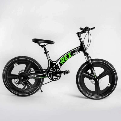Велосипед підлітковий двоколісний 20" CORSO T-REX чорно-салатовий TR-88103 фото 1