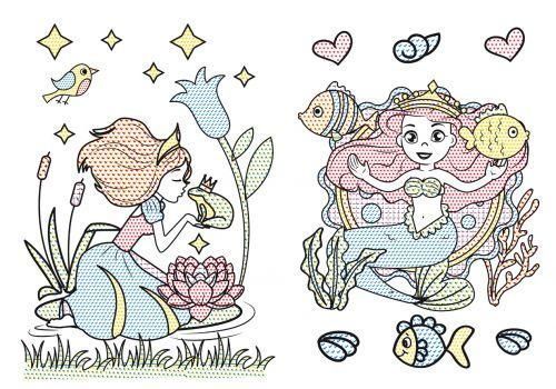 Большая водная раскраска А4 Crystal Book "Принцессы" рус фото 2