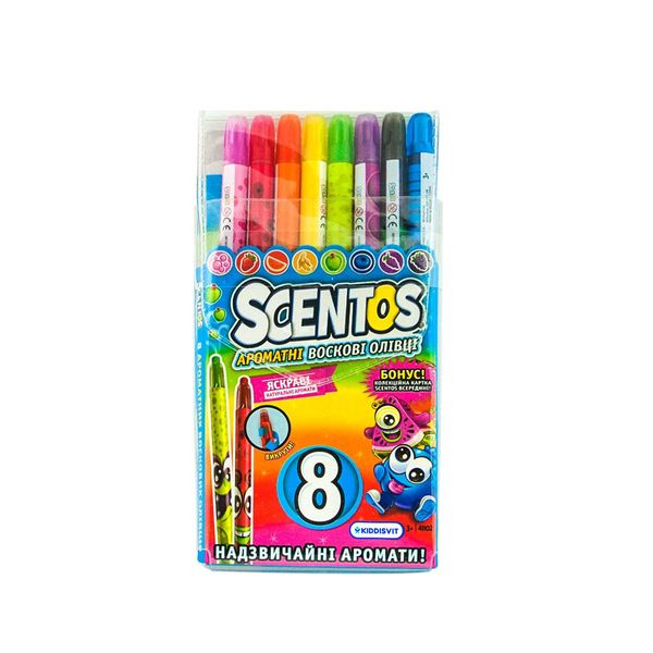 Набір ароматних воскових олівців для малювання Scentos - ВЕСЕЛКА (8 кольорів) фото 2