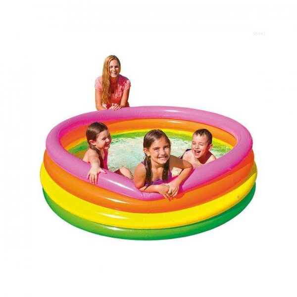 Дитячий надувний басейн Intex Веселі кільця 168х45 см об'єм 780л 56441 фото 3