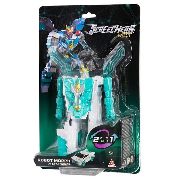 Робот-трансформер Стар Вингс (Screechers Wild Star Wings) Голубой единорог 5 сезон Robot Morph фото 6