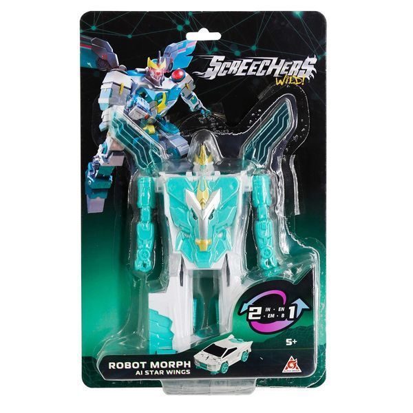 Робот-трансформер Стар Вингс (Screechers Wild Star Wings) Голубой единорог 5 сезон Robot Morph фото 7