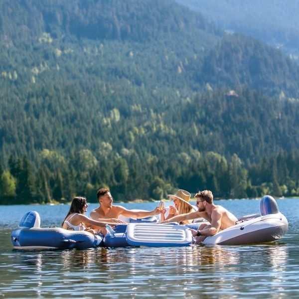 Плавающий термо-резервуар для напитков Intex XL River Run 122х97 см 48 л 6 подстаканников 58821 фото 4