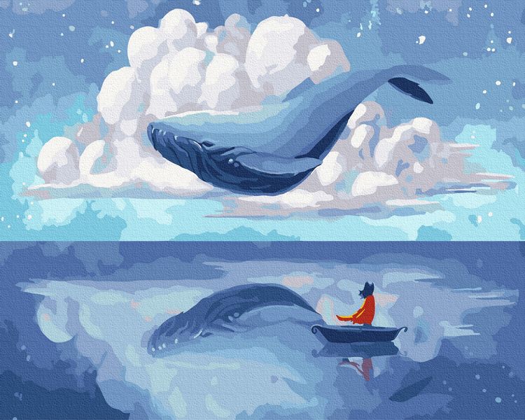 Картина за номерами BrushMe "Синій кит моїх мрій" 40х50см BS519 фото 1