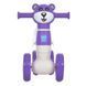 Дитячий перший біговел Bambi Little Bear колеса 6" музичний пластиковий фіолетовий M 5762 фото 2