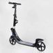 Самокат двоколісний складаний з фарою ручне гальмо Best Scooter Forward чорний з синім L-50267 фото 5