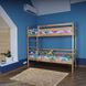 Двоярусне дерев'яне ліжко для підлітка Sportbaby 190х80 см лаковане babyson 3 фото 4