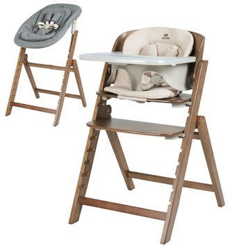 Стільчик для годування CARRELLO Focus дерев'яний з шезлонгом Croissant Beige CRL-16801 фото 1