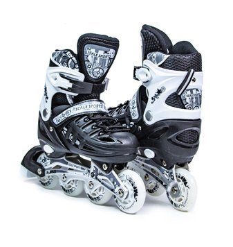 Детские раздвижные ролики 34-37 Scale Sports LF 905 Black ABEC-7 фото 1