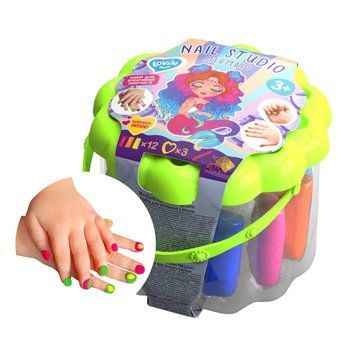 Набор теста для лепки ОКТО Lovin'do "Mermaid Nail studio" 12 стиков и аксессуары 41150 фото 1