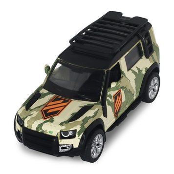 Військова машинка TechnoDrive Land Rover Defender 110 &laquo;3 ОШБр&raquo;, масштаб 1:43, піксель фото 1