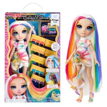 Ігровий набір з лялькою та кольоровою крейдою для волосся RAINBOW HIGH Амая з аксесуарами 28 см 526780 фото 1