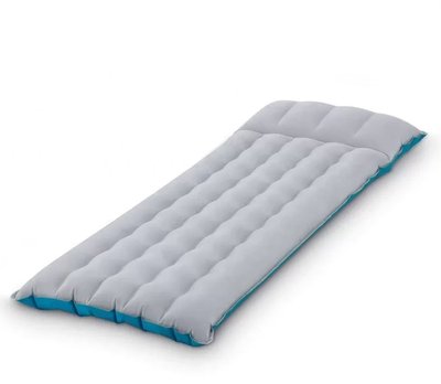 Велюровий надувний матрац для відпочинку та сну Intex одинарний 67х184х17 см 67997 фото 1