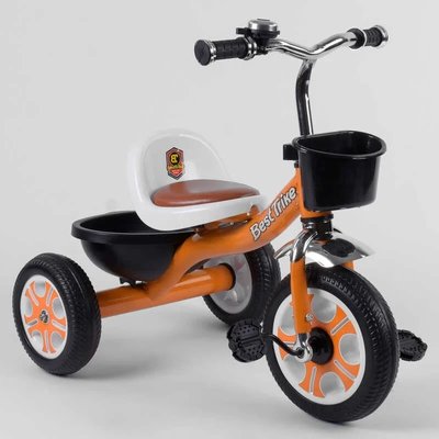 Дитячий триколісний велосипед Best Trike EVA колеса помаранчевий LM-5207 фото 1