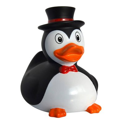 Стильна тематична гумова качечка FunnyDucks "Пінгвін" L1976 фото 1
