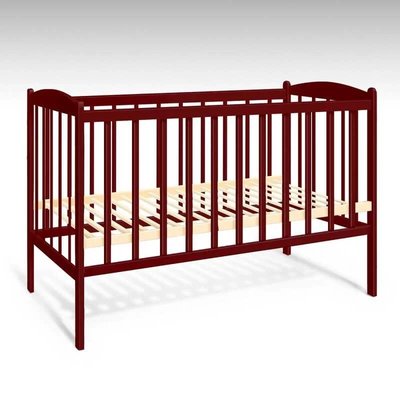 Дитяче дерев'яне ліжко "Малюк" колір темно-коричневий фото 1