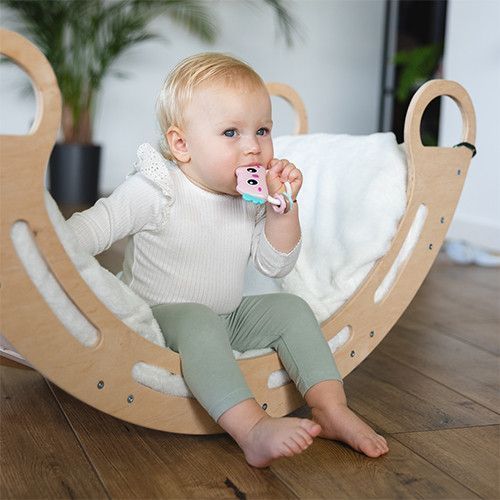 Брязкальце з прорізувачем 0м+ Babyono Совеня рожеве фото 5