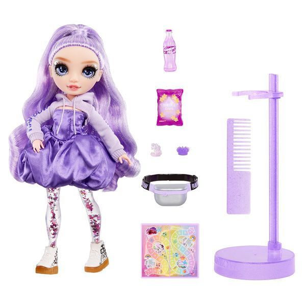 Кукла RAINBOW HIGH с артикуляцией серии "Sparkle & Shine" Виола с аксессуарами 28 см фото 7