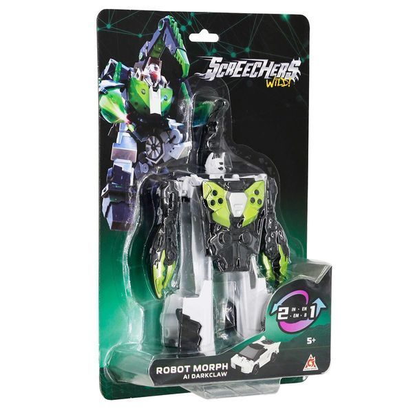 Робот-трансформер Дарккло (Screechers Wild Darkclaw) Черный робот 5 сезон Robot Morph фото 8
