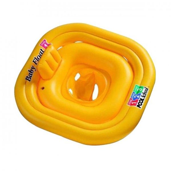 Дитячий безпечний плотик для плавання Intex зі спинкою 79х79 см 56587 фото 2
