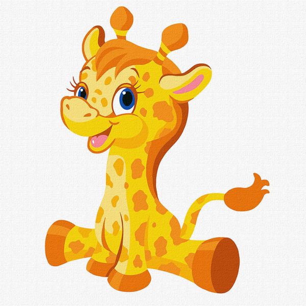 Картина за номерами Ідейка "Маленький жираф" 30х30см KHO6002 фото 1